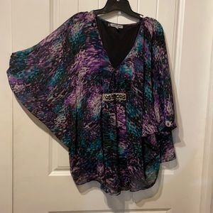 Jennifer Lopez multicolored chiffon top
